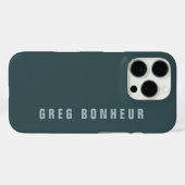 Stijlvolle moderne naam | Blauw Grijs Case-Mate iPhone Case (Achterkant (horizontaal))