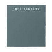 Stijlvolle moderne naam | Blauw Grijs Notitieblok (Voorkant)