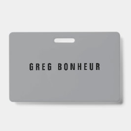 Stijlvolle moderne naam | Grijs & Zwart Badge