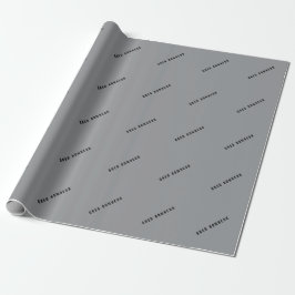 Stijlvolle moderne naam | Grijs & Zwart Cadeaupapier