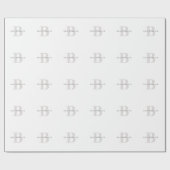 Stijlvolle Moderne Naam & Monogram Cadeaupapier (Vlak)