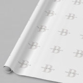 Stijlvolle Moderne Naam & Monogram Cadeaupapier