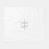 Stijlvolle Moderne Naam & Monogram Fleece Deken (Voorkant (Horizontaal))