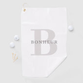 Stijlvolle Moderne Naam & Monogram Golfhanddoek (Insitu)