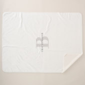 Stijlvolle Moderne Naam & Monogram Sherpa Deken (Voorkant (horizontaal))
