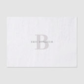 Stijlvolle Moderne Naam & Monogram Tissuepapier (Voorkant)