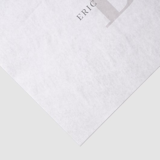 Stijlvolle Moderne Naam & Monogram Tissuepapier (Detail)