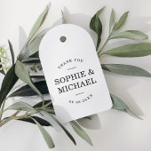 Stijlvolle moderne paar dank u rubberstempel