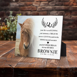 Stijlvolle moderne paardenfotografiegedenksteen hu fotoplaat