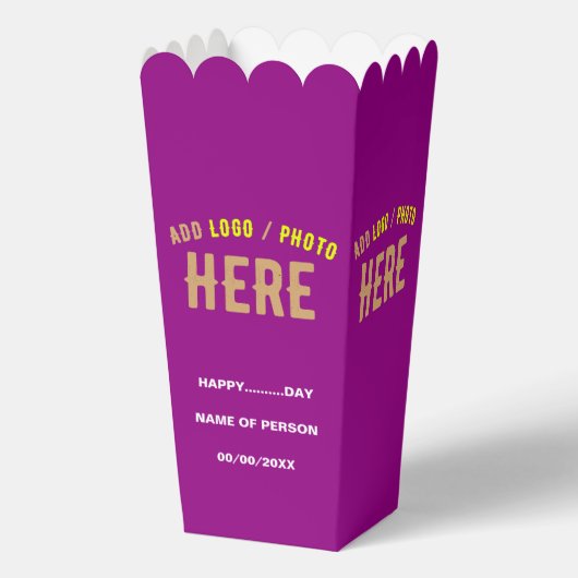 STIJLVOLLE MODERNE  PAARSE MERKPOPCORN BEDANKDOOSJES (Achterkant)
