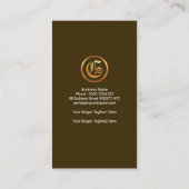 Stijlvolle Moderne Professionele Kleurrijke Huis B Visitekaartje (Achterkant)