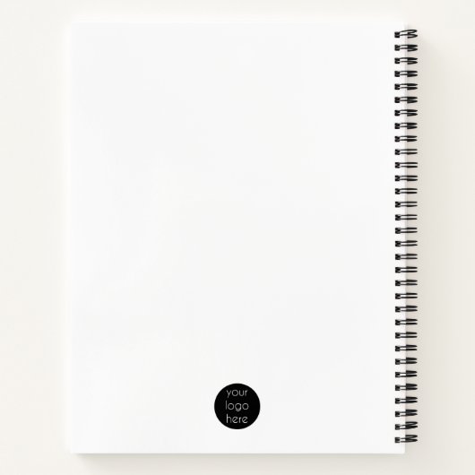 Stijlvolle, moderne professionele Logo Notitieboek (Achterkant)