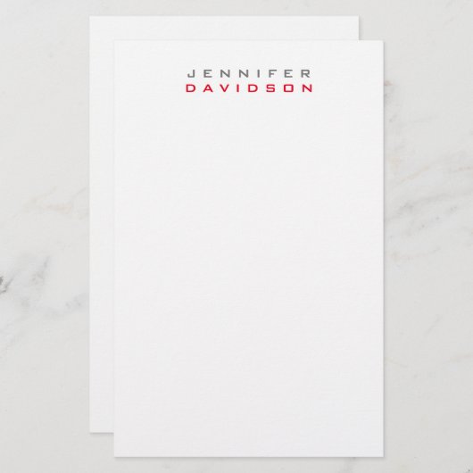 Stijlvolle moderne professionele naam briefpapier (Voorkant / Achterkant)