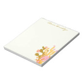 Stijlvolle moderne roze groene actus Persoonlijke  Notitieblok (Linkerzijde)