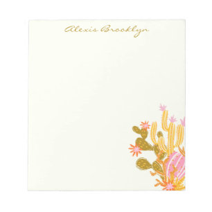 Stijlvolle moderne roze groene actus Persoonlijke  Notitieblok