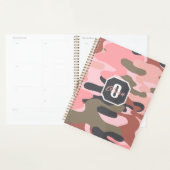Stijlvolle moderne roze groene camouflage, geperso planner (Display)