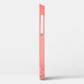 Stijlvolle, moderne roze koraalglitter druipt Case-Mate iPhone case (Achterkant / Links)