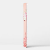 Stijlvolle, moderne roze koraalglitter druipt Case-Mate iPhone case (Achterkant / Rechts)