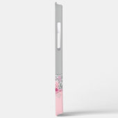 Stijlvolle, moderne roze zilveren glitter druppelt Case-Mate iPhone case (Achterkant / Links)