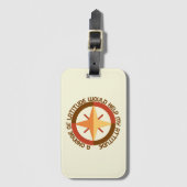 Stijlvolle moderne rugzak voor reizigers Globetrot Bagagelabel (Voorkant (verticaal))