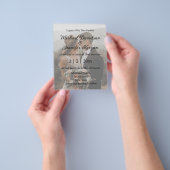 Stijlvolle moderne script foto bruiloft uitnodigin flyer (Hand)