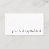 Stijlvolle moderne script | Uw volgende afspraak Visitekaartje (Voorkant)