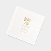 Stijlvolle moderne script we doen bruiloft typogra folie servetten (Links)