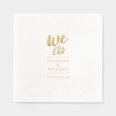 Stijlvolle moderne script we doen bruiloft typogra folie servetten (Voorkant)