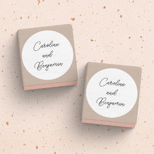 Stijlvolle moderne Script Weddenschappen White Ronde Sticker
