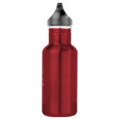 Stijlvolle moderne scriptnaam rood waterfles (Rechts)