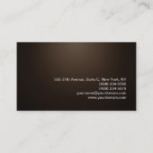 Stijlvolle moderne Sepia Brown Sophisticated trend Visitekaartje (Achterkant)