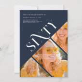 Stijlvolle moderne Sixty | 60e verjaardag 3 foto Kaart (Voorkant)