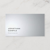 Stijlvolle Moderne Slanke Plain Silver Professiona Visitekaartje (Voorkant)