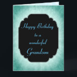Stijlvolle moderne sterren Verjaardag Kleinzoon Kaart<br><div class="desc">Stijlvol en Cool Happy Birthday Grandson design Wenskaart.</div>