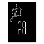 Stijlvolle moderne stijlvolle aangepaste namen bru kaart (Achterkant)