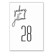 Stijlvolle moderne stijlvolle aangepaste namen bru kaart (Voorkant)