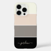 Stijlvolle moderne strepen patroon met naam Case-Mate iPhone case (Achterkant)