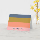 Stijlvolle, moderne strepes op maat kaart (Gele Bloem)