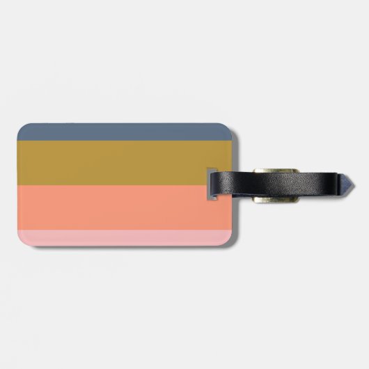 Stijlvolle moderne strips in  Earth Tones Name Bagagelabel (Achterkant horizontaal)