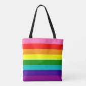 Stijlvolle moderne strips in Rainbow LGBT Tones Na Tote Bag (Achterkant)