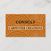 Stijlvolle moderne timmerman professional visitekaartje (Voorkant)
