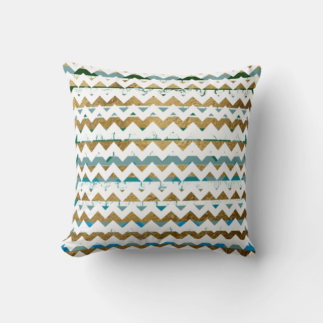 Stijlvolle moderne trendy Chevron strepen Kussen (Voorkant)