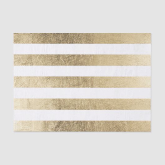 Stijlvolle moderne trendy faux gouden folie strepe tissuepapier (Voorkant)