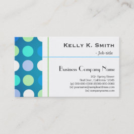 Stijlvolle moderne, trendy, grote blauwe, groene p visitekaartje