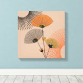 Stijlvolle, moderne, tussentijdse illustratie canvas afdruk (Insitu (Houten vloer))