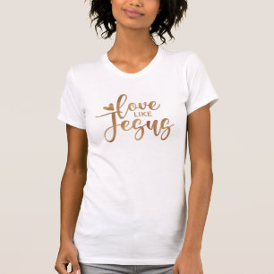 Stijlvolle moderne typografie als Jezus Gold T-shirt