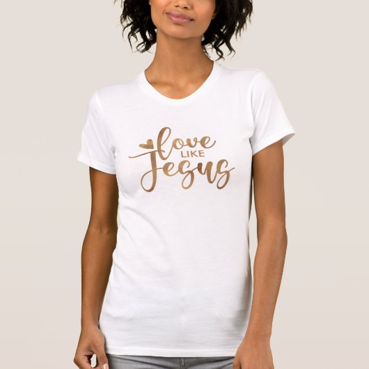 Stijlvolle moderne typografie als Jezus Gold T-shirt (Voorkant)