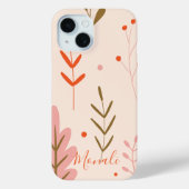 Stijlvolle moderne typografie Bloemen Case-Mate iPhone Case (Achterkant)