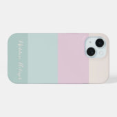 Stijlvolle moderne typografie Monogram iPhone 15 Case (Achterkant horizontaal)