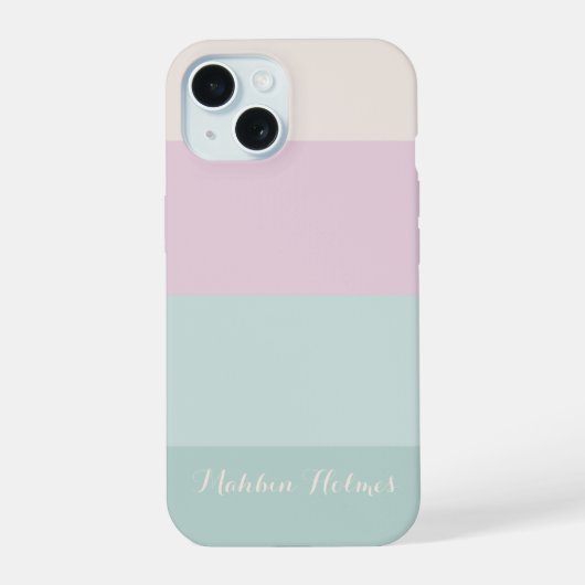 Stijlvolle moderne typografie Monogram iPhone 15 Case (Achterkant)